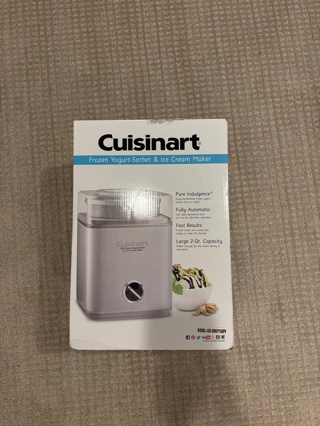 Cuisinart Frozen Yogurt-Sorbet & Ice Cream Maker