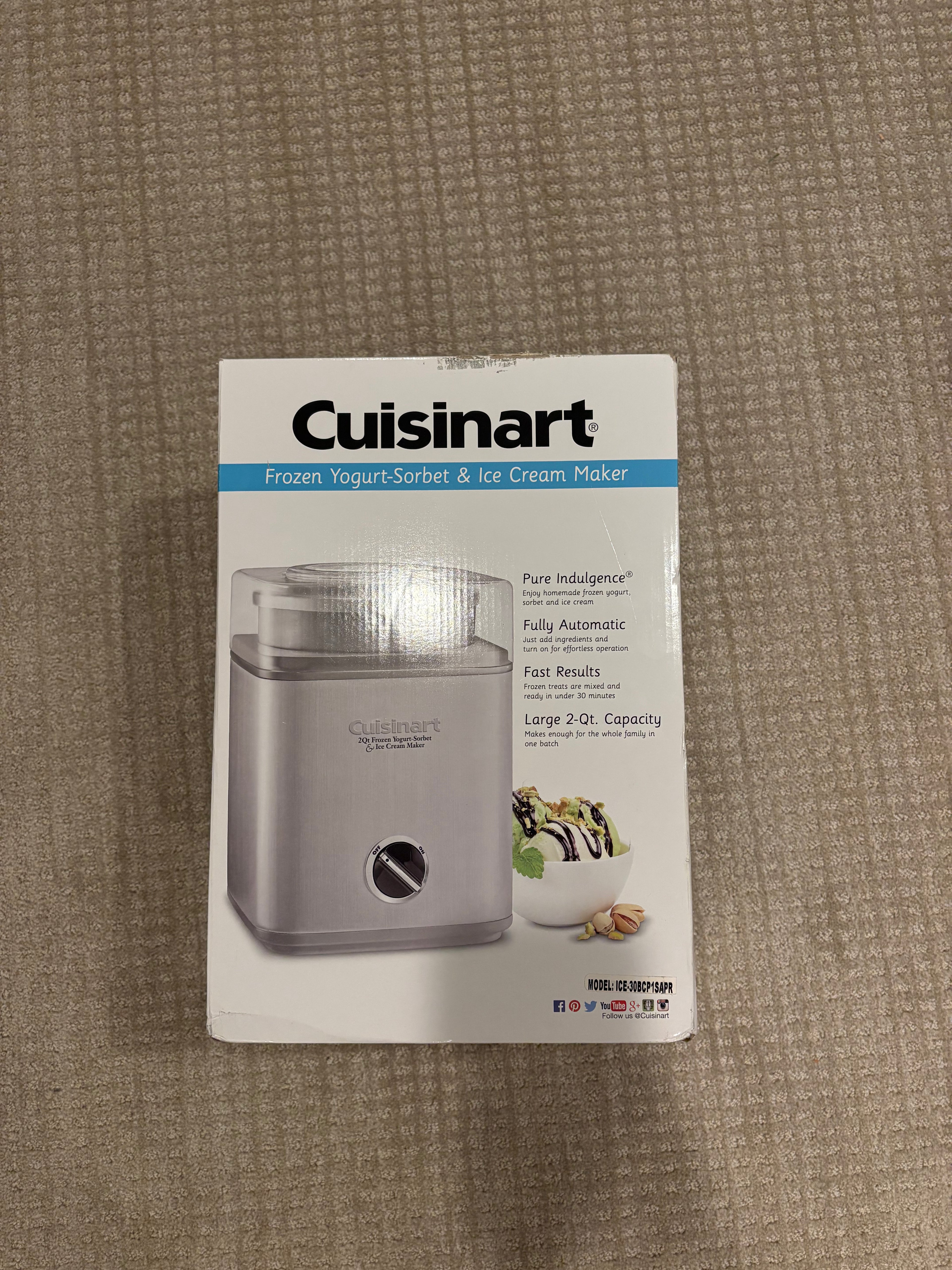Cuisinart Frozen Yogurt-Sorbet & Ice Cream Maker