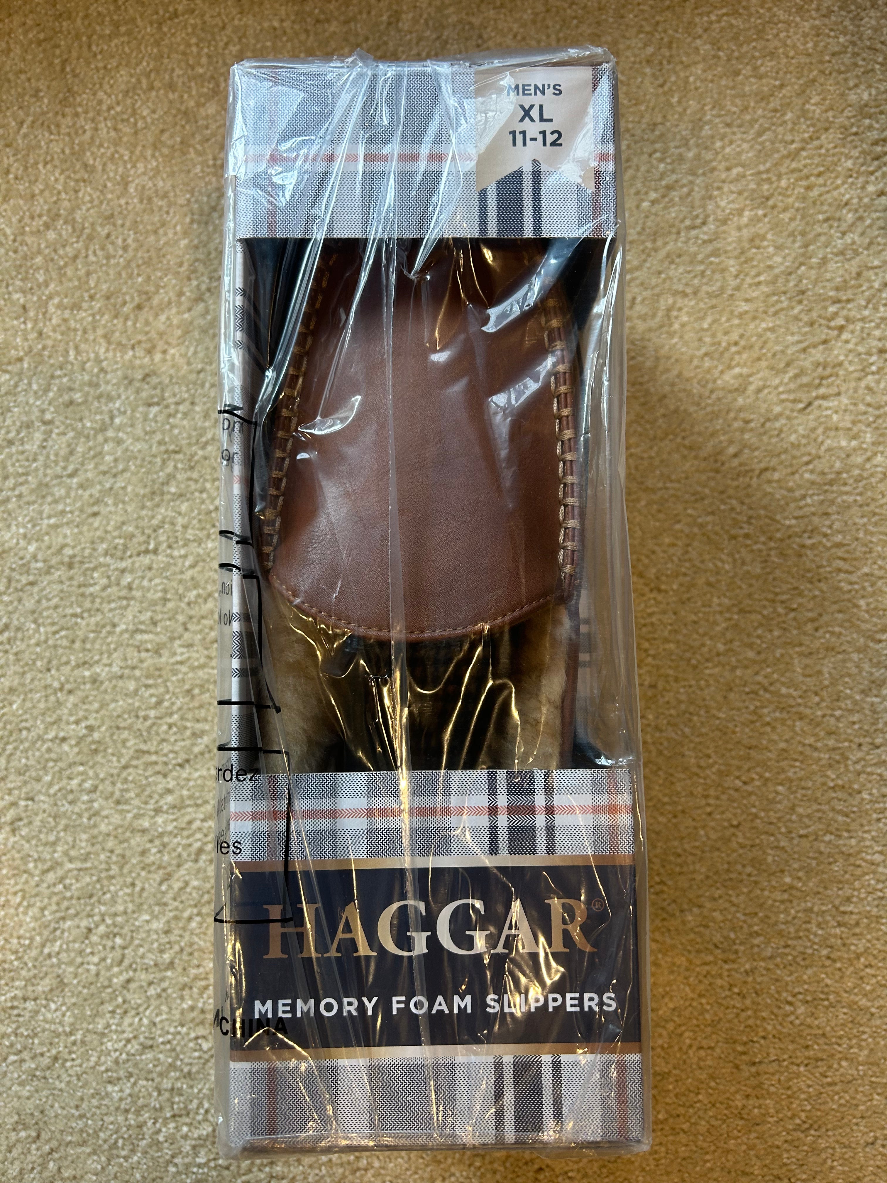 Haggar Memory Foam Slippers, Men's XL 11-12